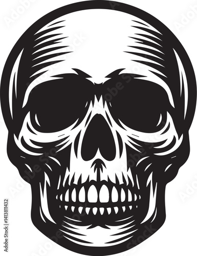 skull death flat vector icon