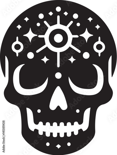 skull death flat vector icon