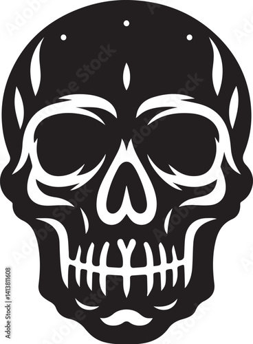 skull death flat vector icon
