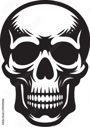 skull death flat vector icon
