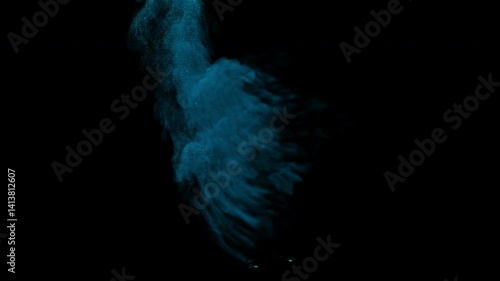 person smoke particle disappear effects
