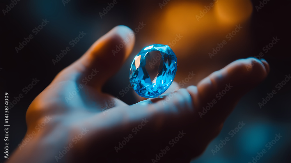 A jeweler examining and assessing gemstones.