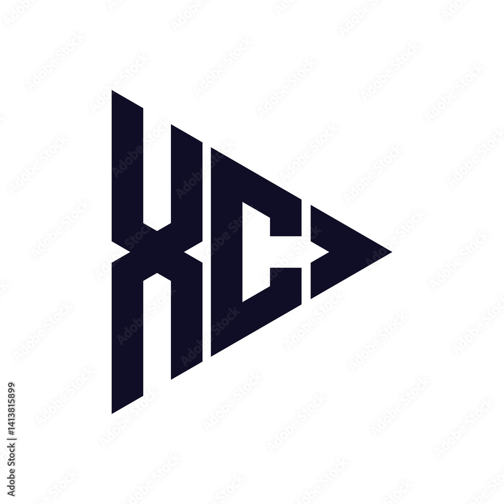 Obraz premium triangle letter logo design