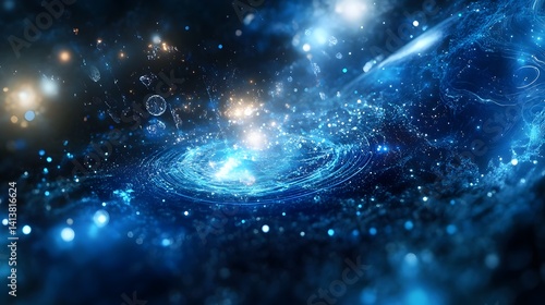 Vast cosmic space and technology background