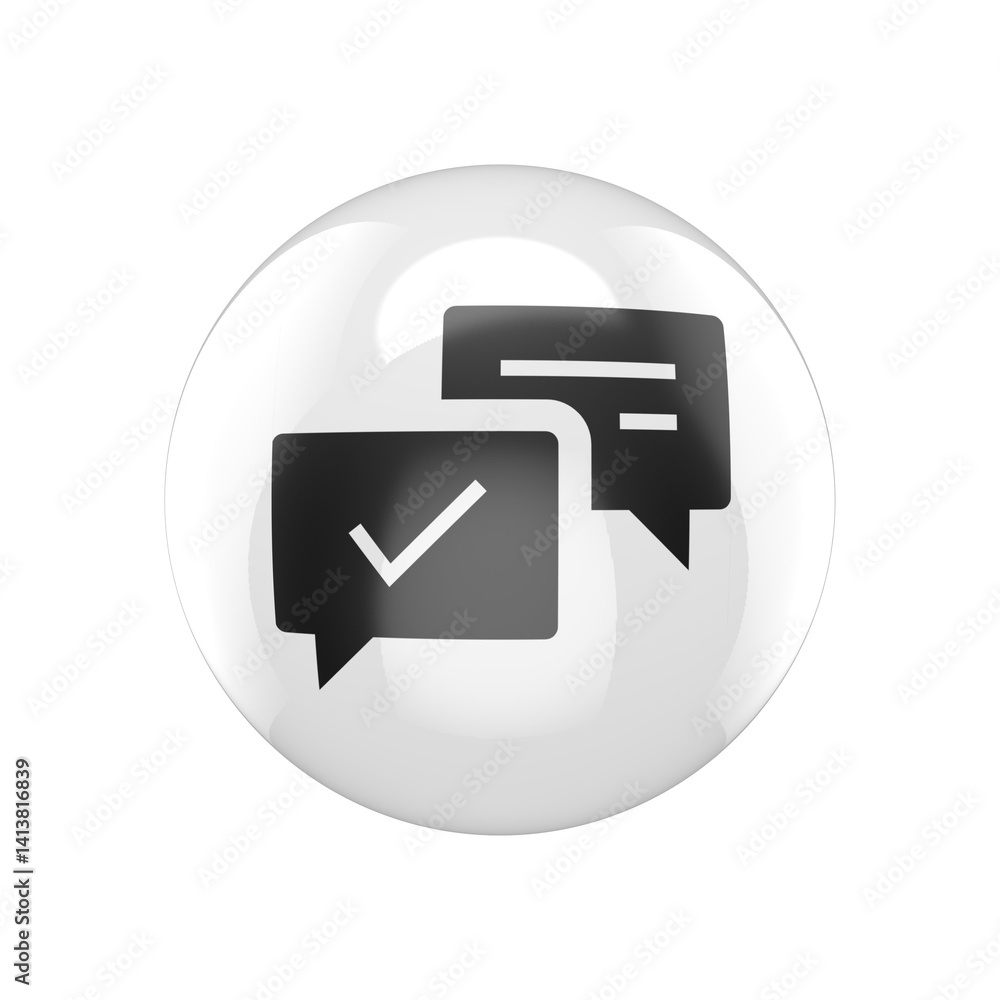 Chat social media glossy rounded icon, minimalistic design Chat social media glossy rounded icon, minimalistic design