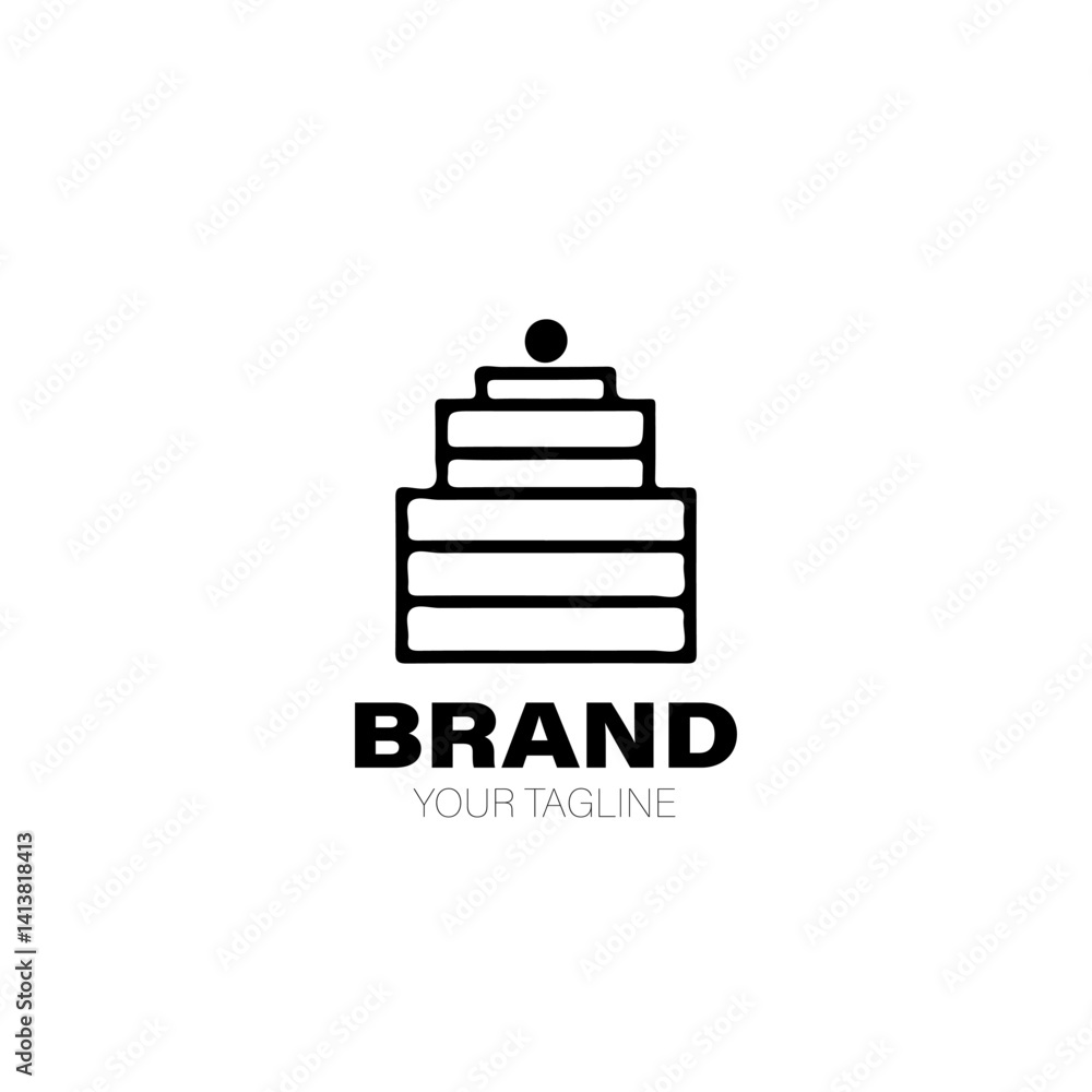 Cake Logo. Cake Logo Design. Cake Logo Brand. Cake Logo Vector Design Isolated on White Background Cake Logo. Cake Logo Design. Cake Logo Brand. Cake Logo Vector Design Isolated on White Background