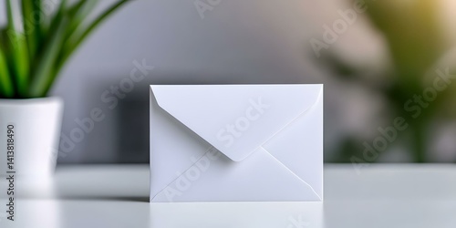 White Envelope on White Table