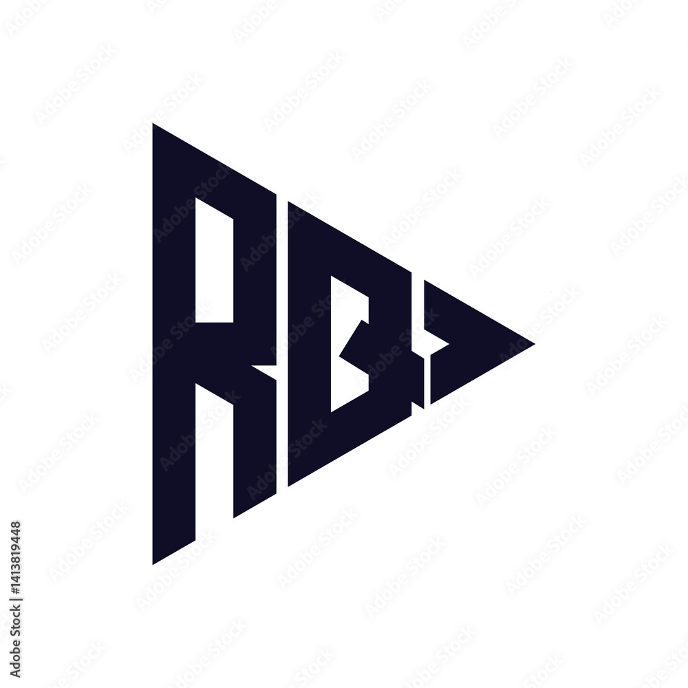 Obraz premium triangle letter logo design