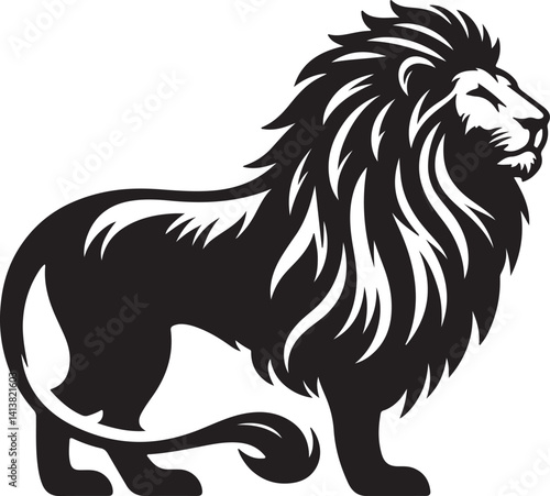 Wallpaper Mural Lion High quality silhouette black vector Torontodigital.ca