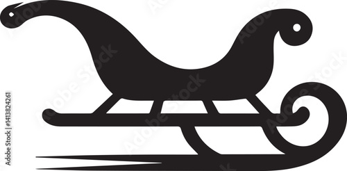 Santa sleigh presents vector art