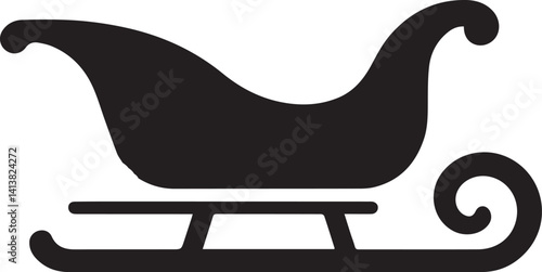 Santa sleigh presents vector art