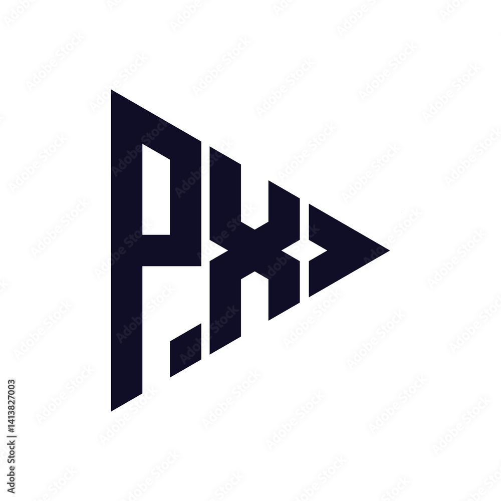 Fototapeta premium triangle letter logo design