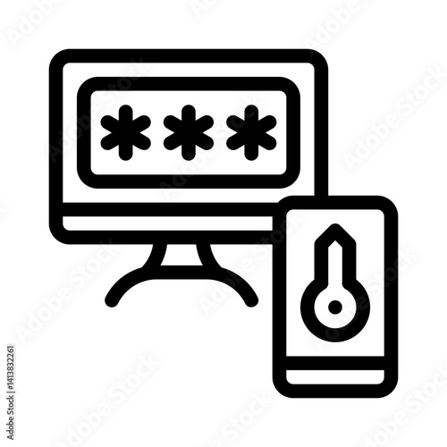 2FA line icon