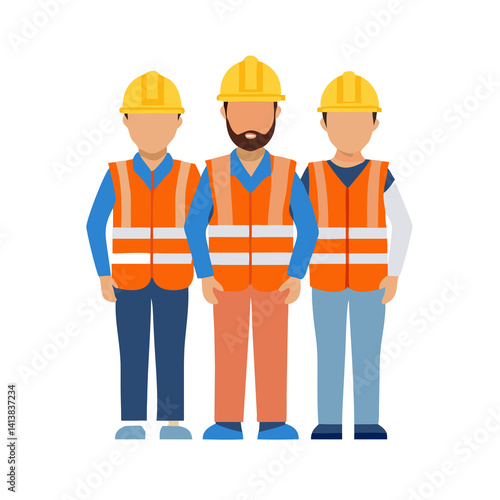 Construction Team Workers Icon