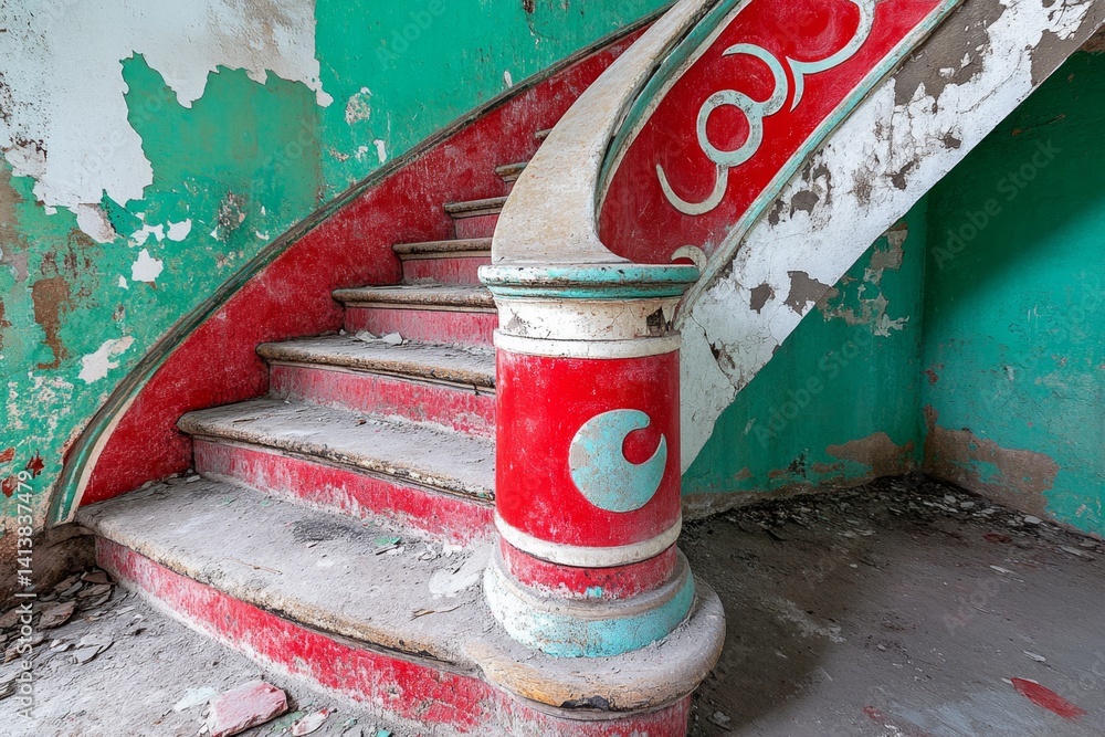 An abandoned Chinese palace, where ghostly figures walk through the ruins under the moonlight