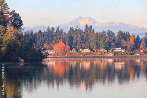 Bremerton, Washington State, Usa. Olympic Mountains, Brothers Mountains and Puget Sound.