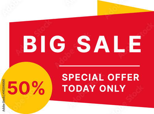 50 percent discount big sale label 
