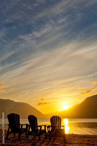 Lake Crescent, Olympic National Park, Port Angeles, Washington State, USA.