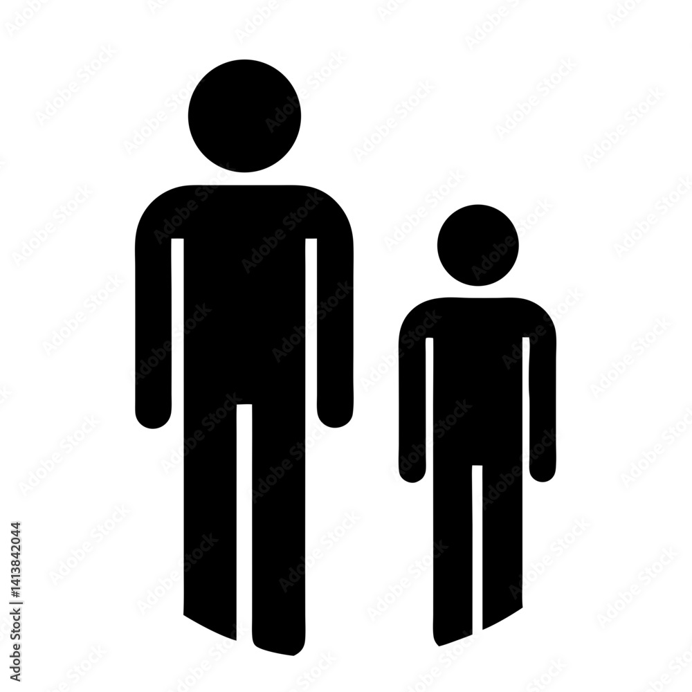 minimalist icon adult and child figures vector illustration design minimalist icon adult and child figures vector illustration design