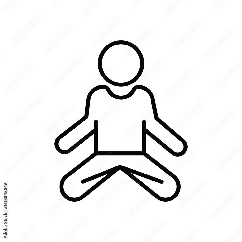 Obraz premium Yoga icon vector stock illustration