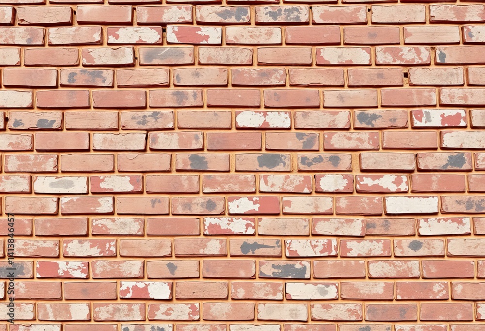 Fototapeta premium Stunning Brick wall with a painted pattern