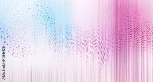Abstract background with a pastel pink and blue gradient, dots, and stripes 