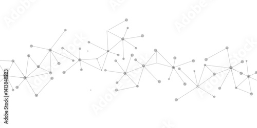 A beautiful Chaotic abstract line seamless pattern .Technology black illustration . Connected lines with dots .graphic background dots with connections for your design, illustration	
