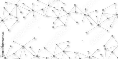 A beautiful Chaotic abstract line seamless pattern .Technology black illustration . Connected lines with dots .graphic background dots with connections for your design, illustration	
