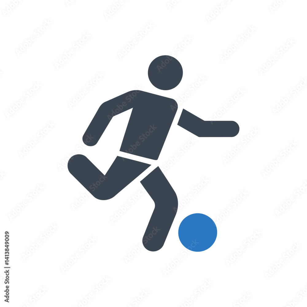 Athlete Running Ball Icon Athlete Running Ball Icon