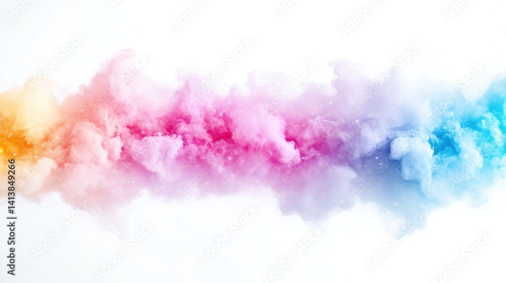 Fototapeta premium Abstract Rainbow Cloud Stream