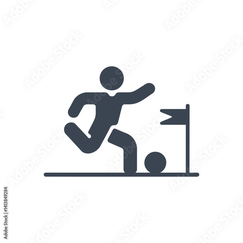 Soccer Corner Kick Icon