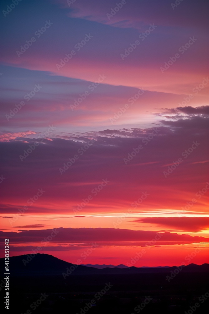 Obraz premium Sky with fluid sunset gradients.