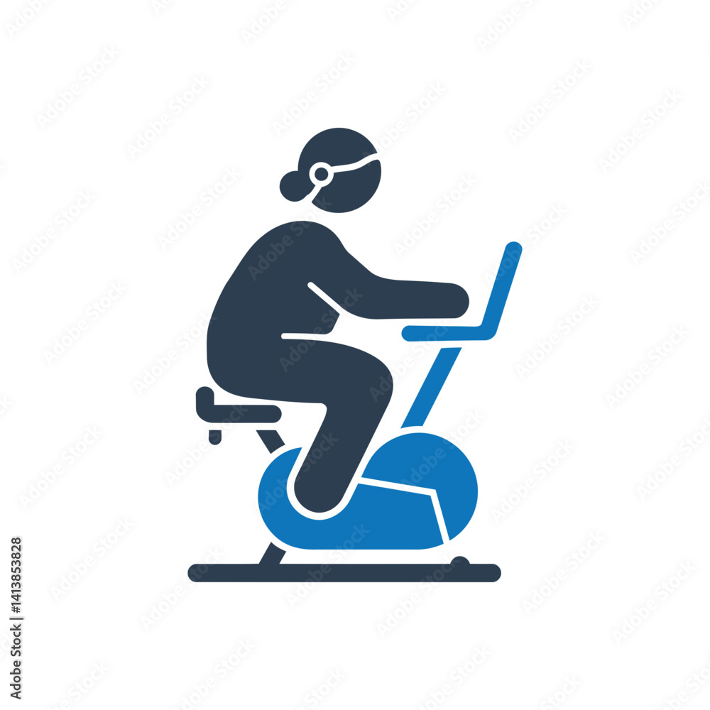 Fototapeta premium Woman Cycling Icon