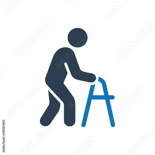 Person Walking with Walker icon
