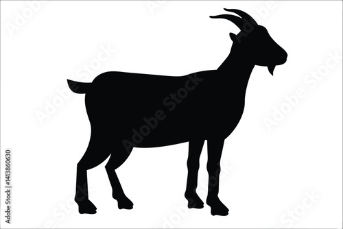 goat black silhouette vector, goat black symbol