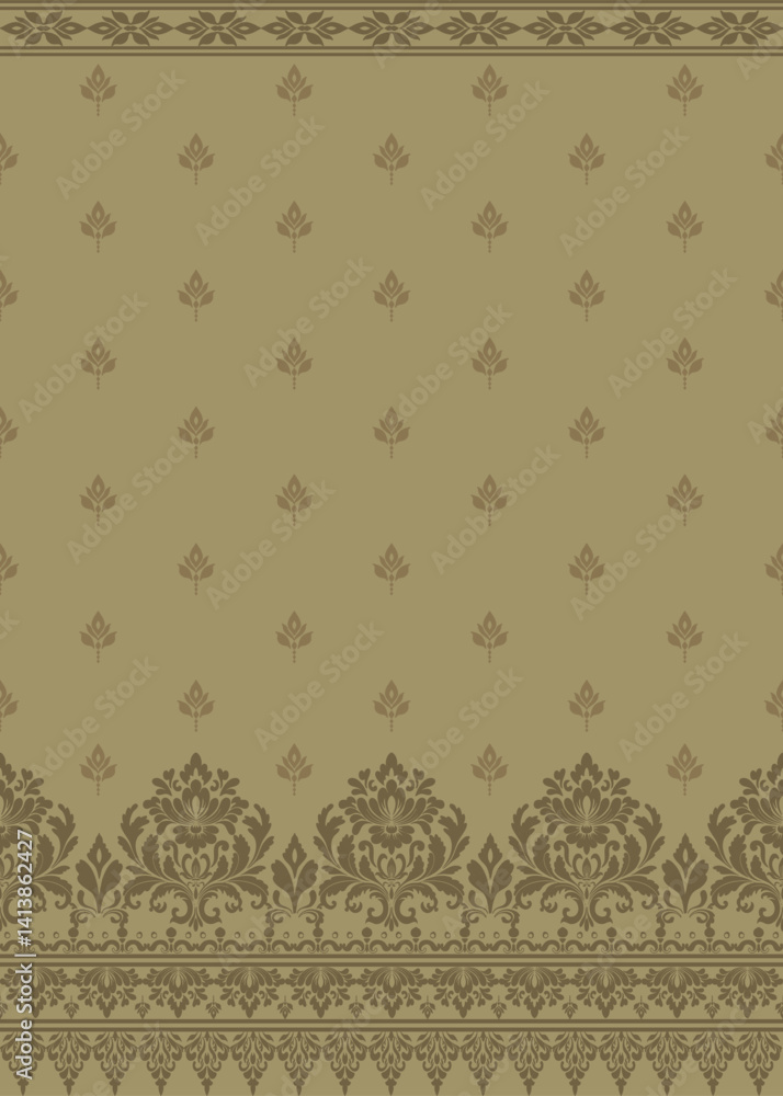 Elegant Traditional Damask Seamless Pattern. Vector design for Wallpaper, Fabric, Invitation, Home Decor, Textile Design. Vector Design. Elegant Traditional Damask Seamless Pattern. Vector design for Wallpaper, Fabric, Invitation, Home Decor, Textile Design. Vector Design.