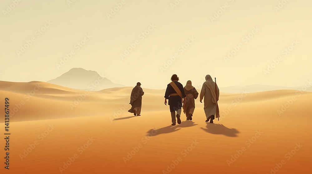 desert journey group walking sand dunes travel adventure exploration arid landscape horizon vastness mystery
desert journey group walking sand dunes travel adventure exploration arid landscape horizon vastness mystery