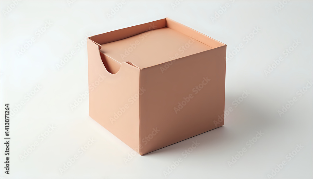 A mockup of A brown cardboard box on a white surface. A mockup of A brown cardboard box on a white surface.