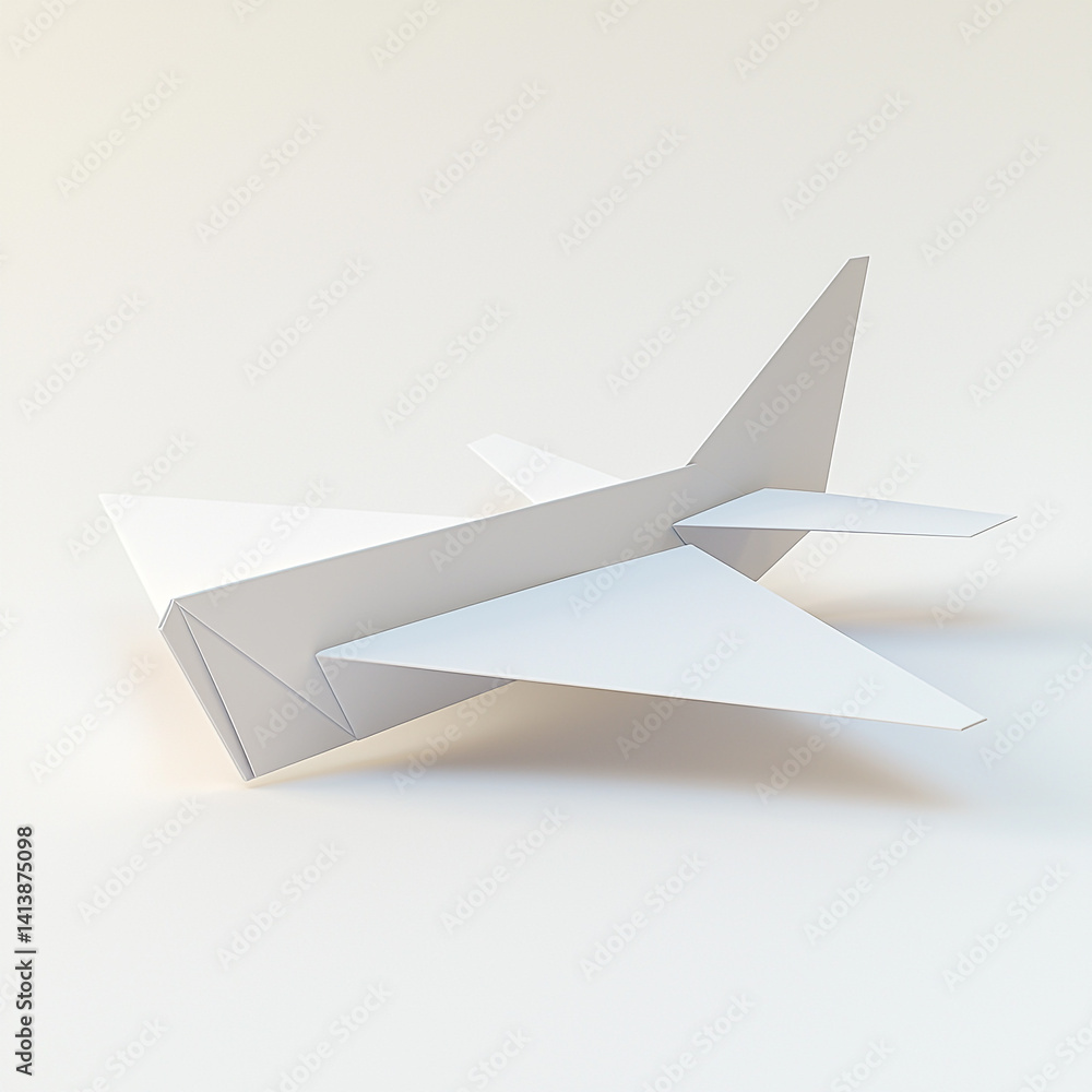 Single white paper plane isolated on plain white background, ideal for creative, business, or education-themed designs and minimalistic visuals.
Single white paper plane isolated on plain white background, ideal for creative, business, or education-themed designs and minimalistic visuals.