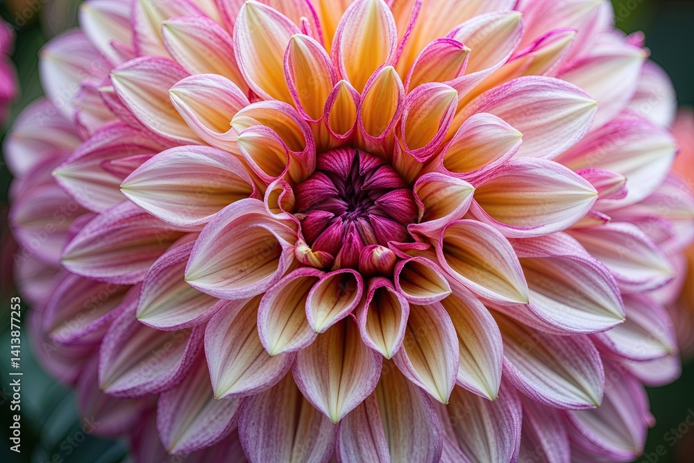 Obraz premium Stunning Macro Photography of Unfolding Dahlia Flowers in Close-up View