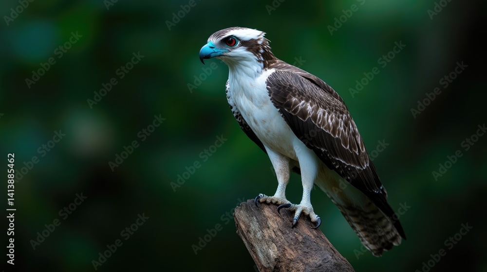 Fototapeta premium A perched raptor with striking features