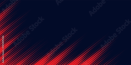 Red halftone dots blue color pattern gradient grunge texture background.