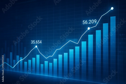 stock market business and exchange financial growth graph, Investment finance chart