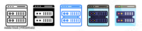 Server Icon Set Multiple Style Collection