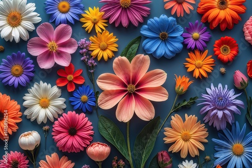 Vibrant Floral Background Template for Captivating Presentation Designs