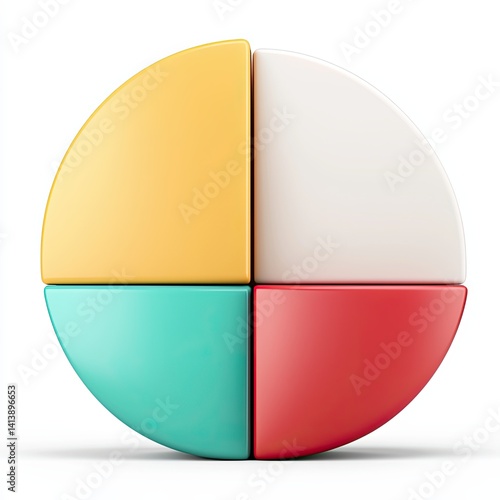 Free Download Colorful segmented circle on white isolated background. - GFXLoad