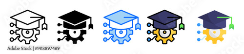 Ed Tech Icon Set Multiple Style Collection