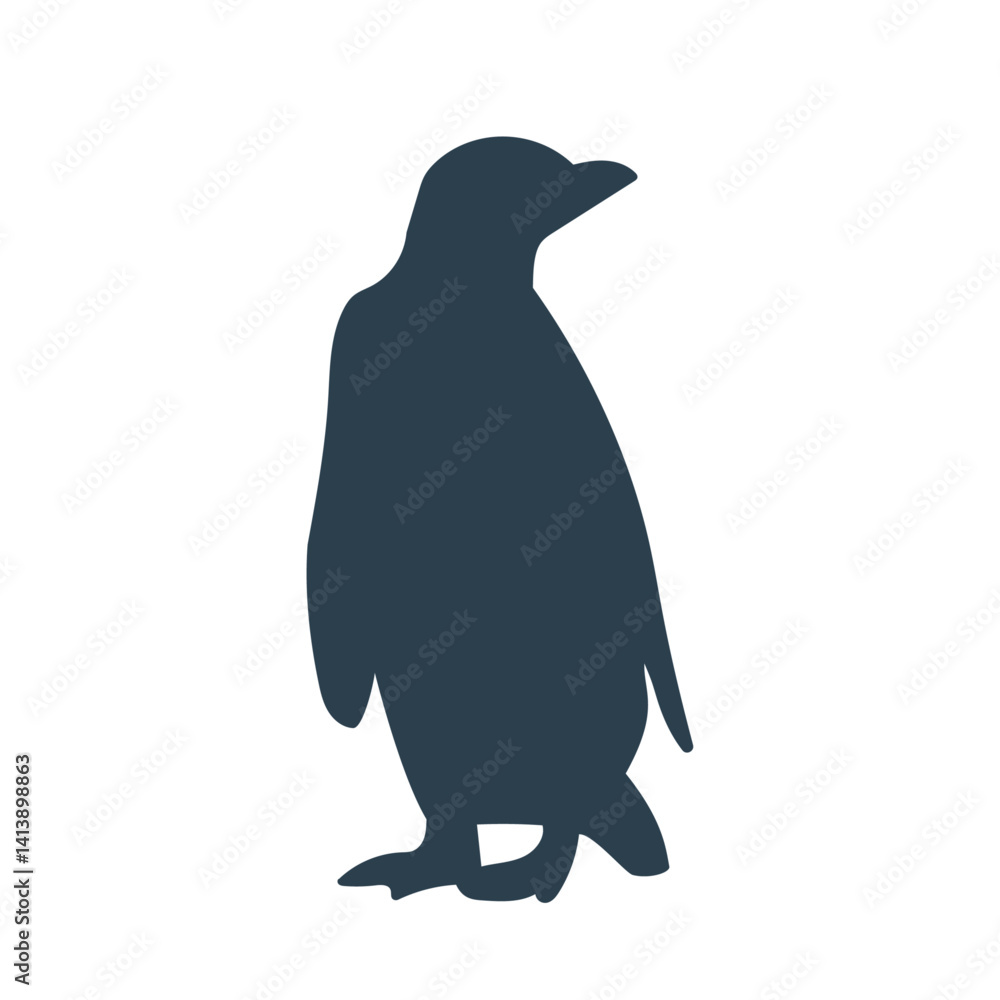 Obraz premium 可愛いペンギンのシンプルシルエット