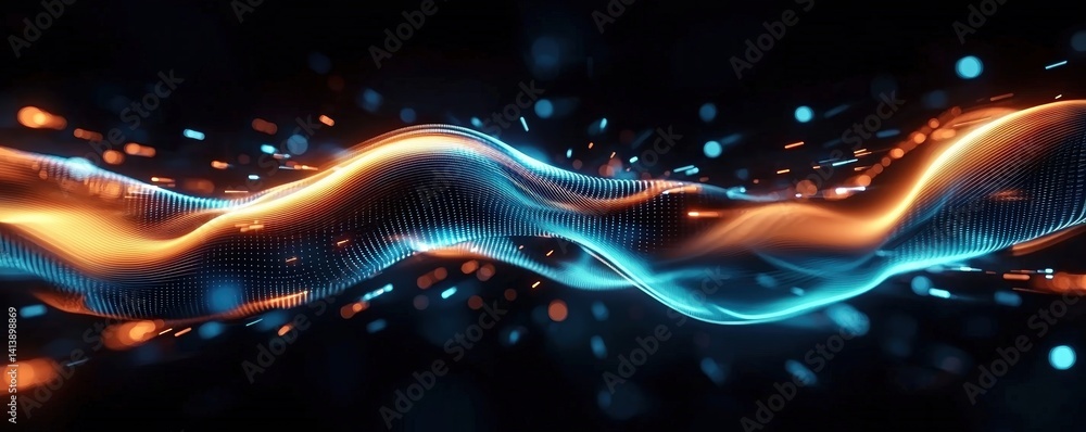 A colorful abstract wave graphic design representing modern technology and digital innovation in vibrant hues and dynamic motion. A colorful abstract wave graphic design representing modern technology and digital innovation in vibrant hues and dynamic motion.