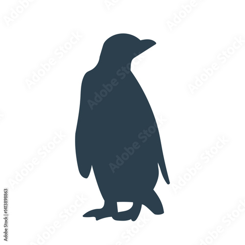 可愛いペンギンのシンプルシルエット